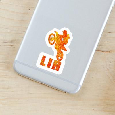 Sticker Lia Motocross Rider Notebook Image