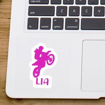 Sticker Lia Motocross-Fahrer Notebook Image