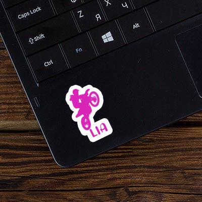 Sticker Lia Motocross-Fahrer Notebook Image