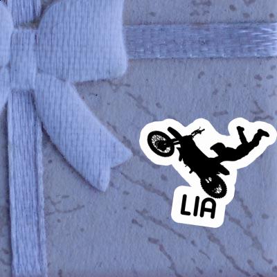 Sticker Motocross-Fahrer Lia Notebook Image