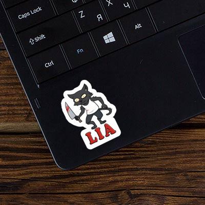 Psycho Cat Sticker Lia Laptop Image