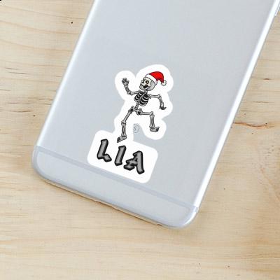 Sticker Christmas Skeleton Lia Gift package Image