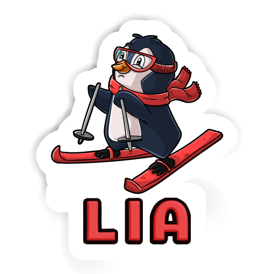 Skifahrerin Aufkleber Lia Image