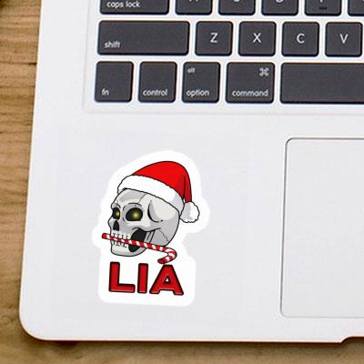 Christmas Skull Sticker Lia Laptop Image