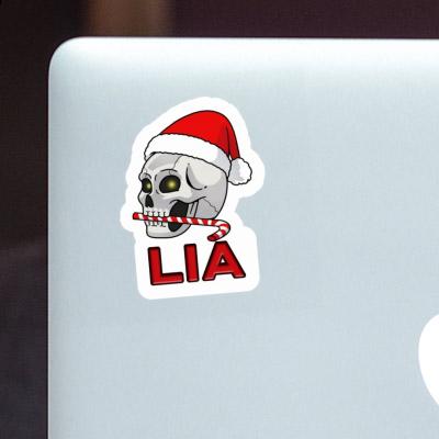 Christmas Skull Sticker Lia Laptop Image