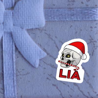 Christmas Skull Sticker Lia Laptop Image