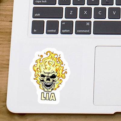 Lia Sticker Skull Laptop Image