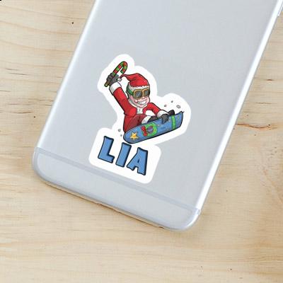 Lia Sticker Christmas Snowboarder Gift package Image