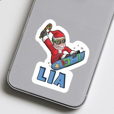 Aufkleber Lia Weihnachts-Snowboarder Image