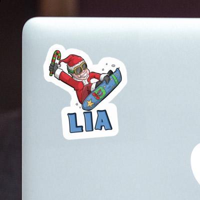 Lia Sticker Christmas Snowboarder Image