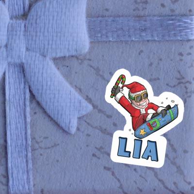 Lia Sticker Christmas Snowboarder Gift package Image