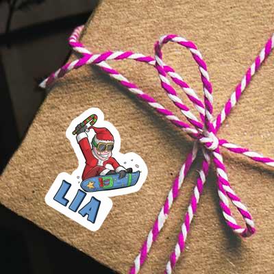 Lia Sticker Christmas Snowboarder Laptop Image