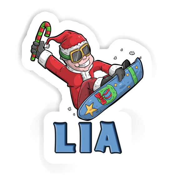 Aufkleber Lia Weihnachts-Snowboarder Image