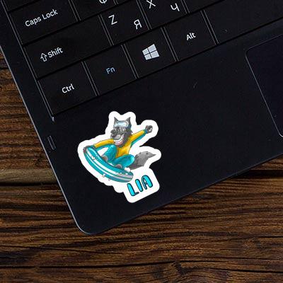 Sticker Lia Snowboarder Laptop Image