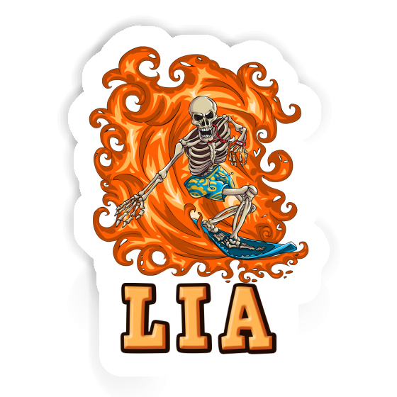 Lia Sticker Surfer Laptop Image