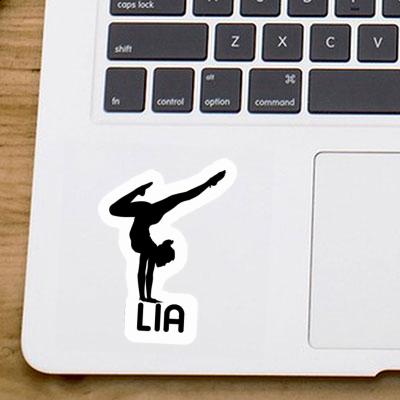 Lia Sticker Yoga-Frau Laptop Image