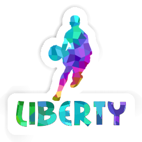 Liberty Sticker Basketball Player Image