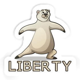 Aufkleber Liberty Yoga-Bär Image