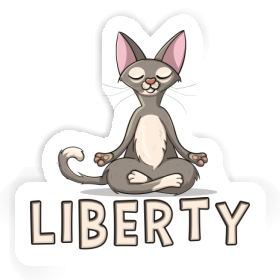 Liberty Sticker Yoga-Katze Image