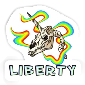 Sticker Liberty Unicorn Skull Image