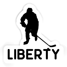 Sticker Liberty Hockey Player Image