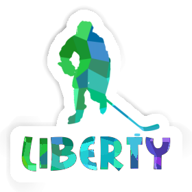 Sticker Liberty Hockey Player Image