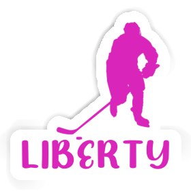 Hockey Player Sticker Liberty Image