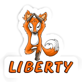 Liberty Sticker Yoga Fox Image