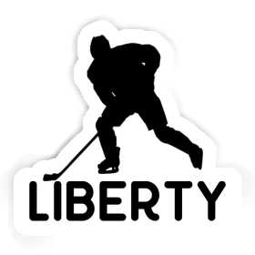 Sticker Hockey Player Liberty Image