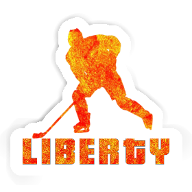 Liberty Sticker Hockey Player Image