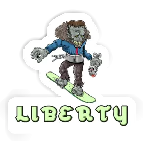Liberty Sticker Snowboarder Image