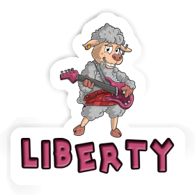 Guitarist Sticker Liberty Image