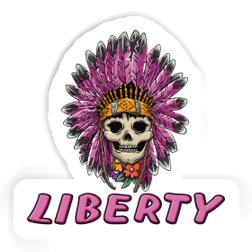 Liberty Sticker Womens Skull Image