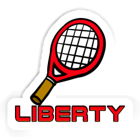 Sticker Liberty Tennis Racket Image