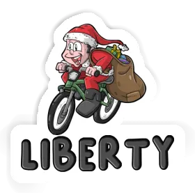 Cyclist Sticker Liberty Image