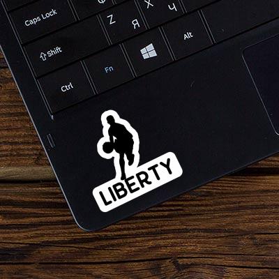 Joueur de basket-ball Autocollant Liberty Laptop Joueur de basket-ball Autocollant Liberty Laptop Image