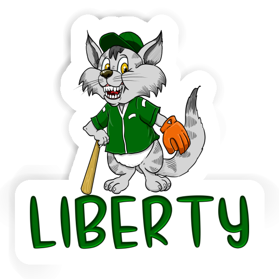 Aufkleber Liberty Baseball-Katze Notebook Aufkleber Liberty Baseball-Katze Notebook Image