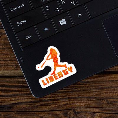 Sticker Liberty Baseball Player Laptop Sticker Liberty Baseball Player Laptop Image