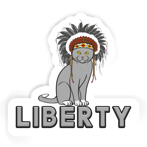 Indian Cat Sticker Liberty Indian Cat Sticker Liberty Image