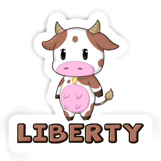 Cow Sticker Liberty Notebook Cow Sticker Liberty Gift package Image