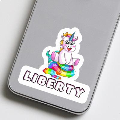 Baby Unicorn Sticker Liberty Notebook Baby Unicorn Sticker Liberty Gift package Image