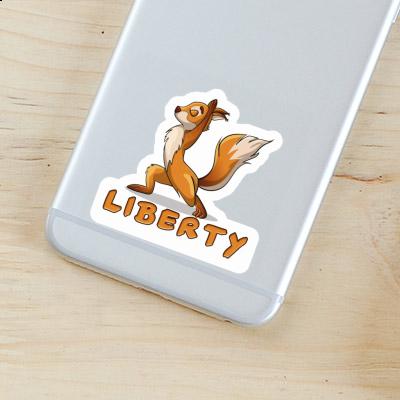 Sticker Liberty Yoga Squirrel Notebook Sticker Liberty Yoga Squirrel Gift package Image