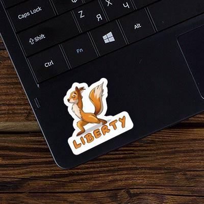 Sticker Liberty Yoga Squirrel Notebook Sticker Liberty Yoga Squirrel Gift package Image