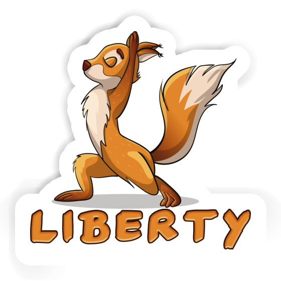 Sticker Liberty Yoga Squirrel Notebook Sticker Liberty Yoga Squirrel Gift package Image