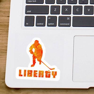 Autocollant Liberty Joueur de hockey Laptop Autocollant Liberty Joueur de hockey Laptop Image