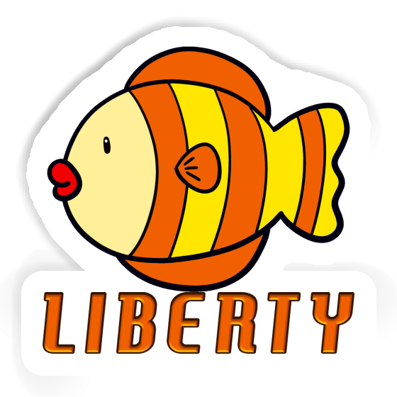 Fish Sticker Liberty Laptop Fish Sticker Liberty Laptop Image