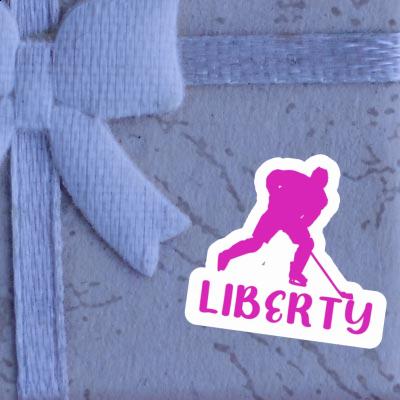 Sticker Liberty Hockey Player Notebook Sticker Liberty Hockey Player Gift package Image