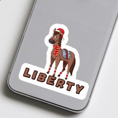 Christmas Horse Sticker Liberty Notebook Christmas Horse Sticker Liberty Gift package Image