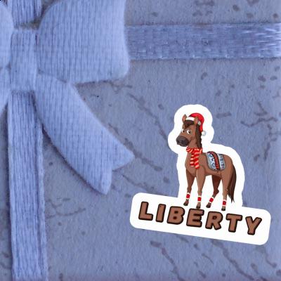 Cheval de Noël Autocollant Liberty Laptop Cheval de Noël Autocollant Liberty Laptop Image