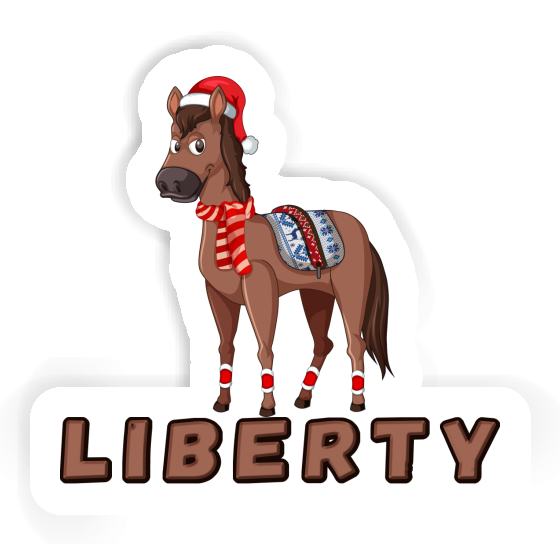 Christmas Horse Sticker Liberty Laptop Christmas Horse Sticker Liberty Laptop Image